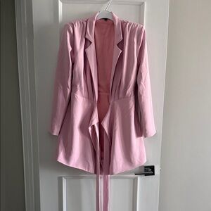 NBD Blush Pink Open-Front  Blazer/Dress Sz S fully lined worn once